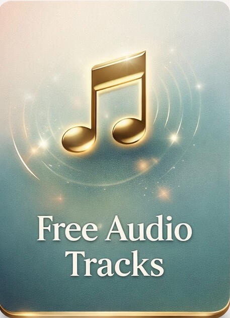 Free Audio button with black text on a mint background.