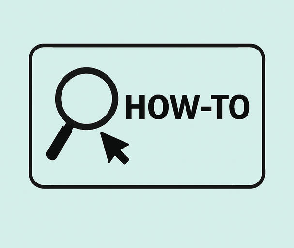 How-To Mint-green square icon labeled 'How-To' with a magnifying glass and cursor.
